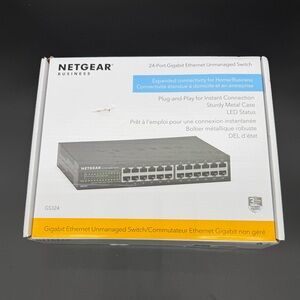 NETGEAR 24-Port Gigabit Switch - Black and Gray